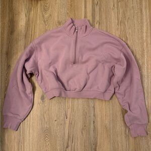 SKIMS cropped quarter zip